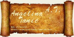 Angelina Tanić vizit kartica